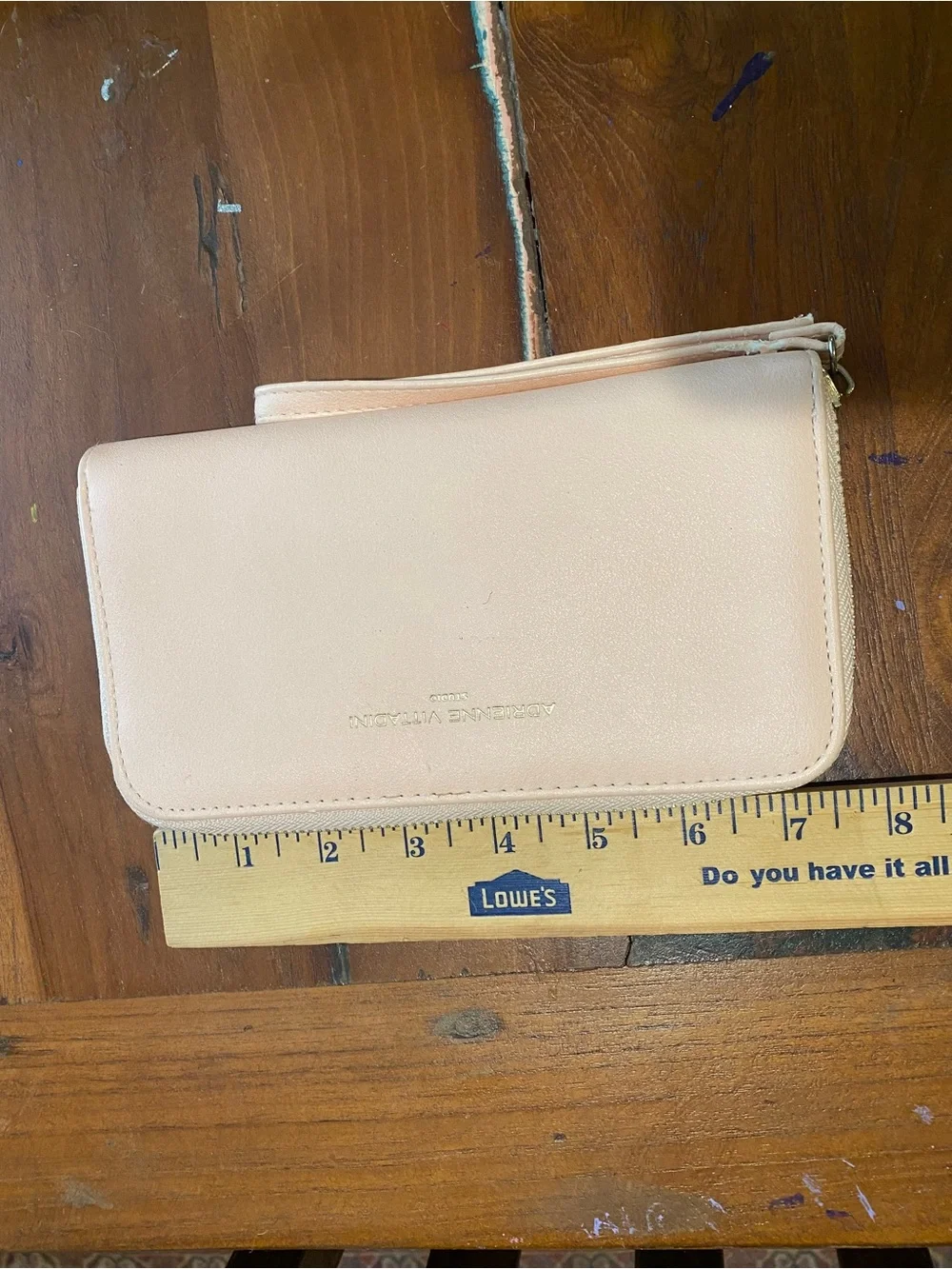 Adrienne Vittadini Blush Zip-Around Wristlet Wallet